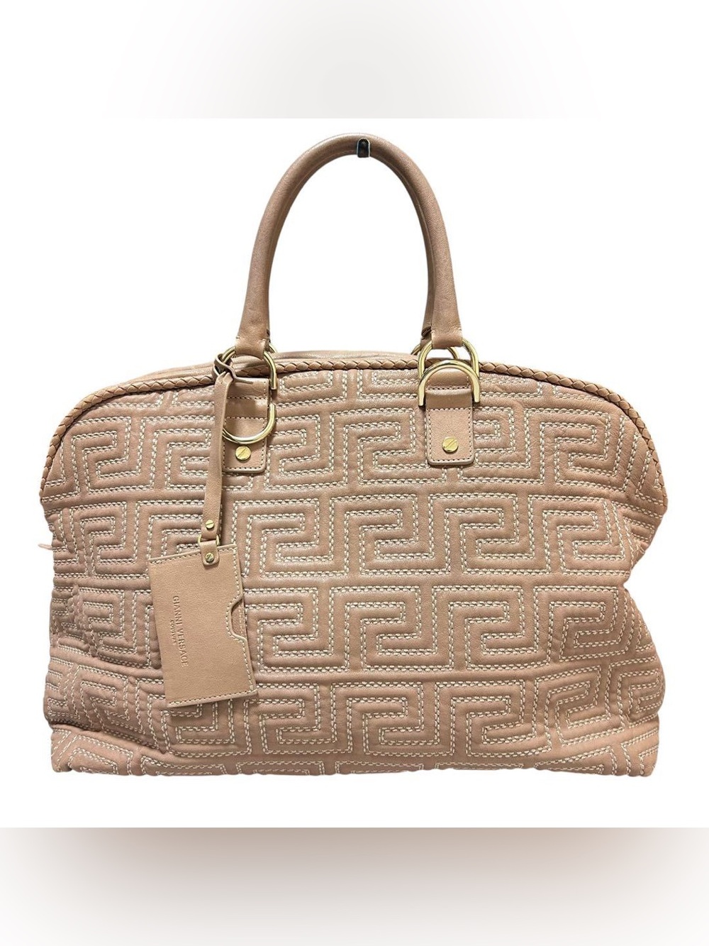 Retro Versace Snakeskin Top Handle Bag